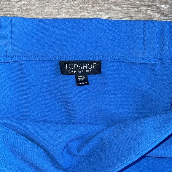 Topshop size 2 royal blue off shoulder blouse - Picture 2 of 2